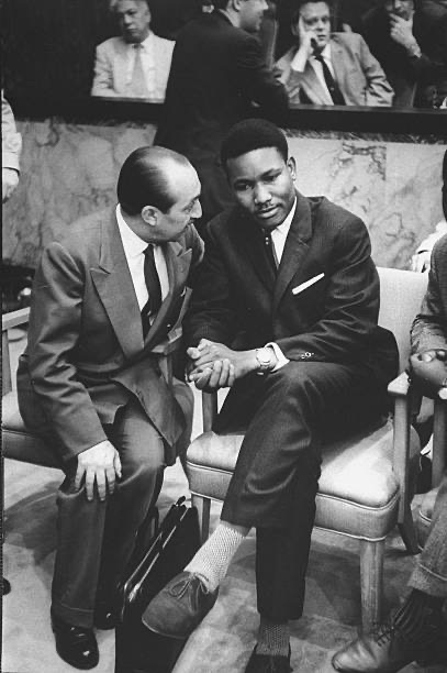 Mongi Slim (L) and Thomas Kanza during the U.N. Security Council Session on the Congo crisis.